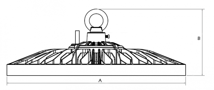 Алюминия заливки формы света 100W 160LM/W залива СИД UFO водитель высокого встроенный