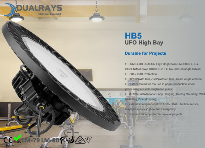 140LPW свет IP65 залива СИД UFO высокой эффективности 100W HB5 высокий 5 лет гарантии