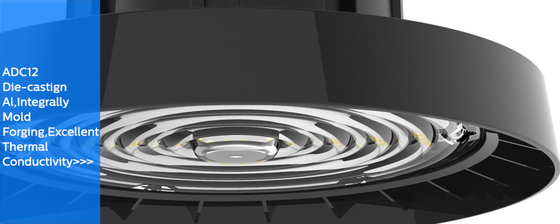 Свет залива UFO Dimmable 100W 150W 200W IP65 предохранения от IP66 и IP69K высокий для фабрики еды