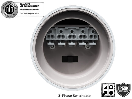 160LPW DIP Сменная мощность и 3CCT 3-фазный сменный светодиодный трубчатый свет для стабильного склада для животных