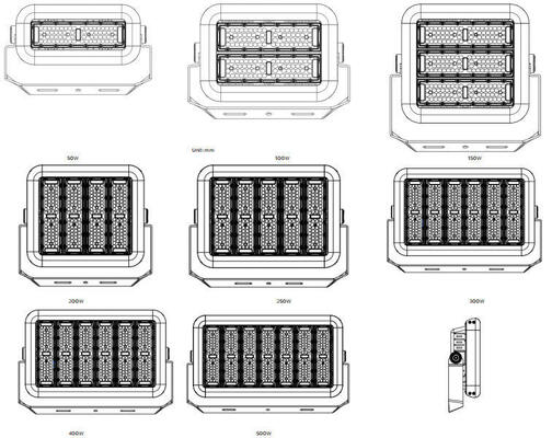 200W модульный светодиодный спортивный светильник для замены 400W металлогалогенных ламп с 7-летней гарантией и интеллектуальным беспроводным управлением Zigbee