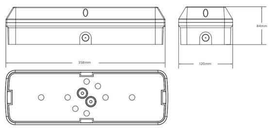 8W Bulk Head LED Porch Light с аварийной функцией и датчиком движения IP65