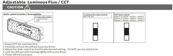 Светодиодный светильник для крыльца с объемной головкой 8 Вт с 3CCT и переключателем мощности