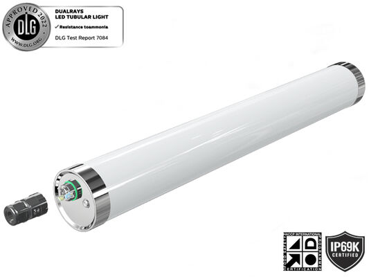 DUALRAYS LIGHTING MTB6 Светодиодный морской трубчатый светильник IP66 IP69K IK10 Защита изготовлена ​​из высококачественных некоррозионных материалов - ПММА, поликарбоната и нержавеющей стали 304/316.
