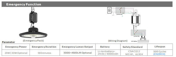 DUALRAYS HB2 DIP переключаемая мощность и светодиодный светильник 3CCT UFO Highbay Light 100W 170LPW Применяется для заводских цехов и производственных помещений.
