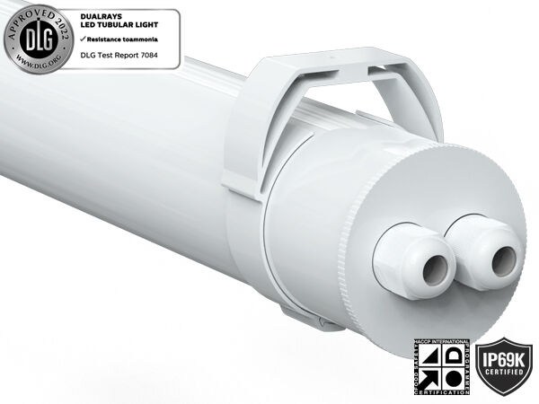 IP69K IP66 TB7 Супер светодиодный трубчатый свет с переключаемой мощностью DIP / 3CCT / 3 фаз 160LPW эффективность